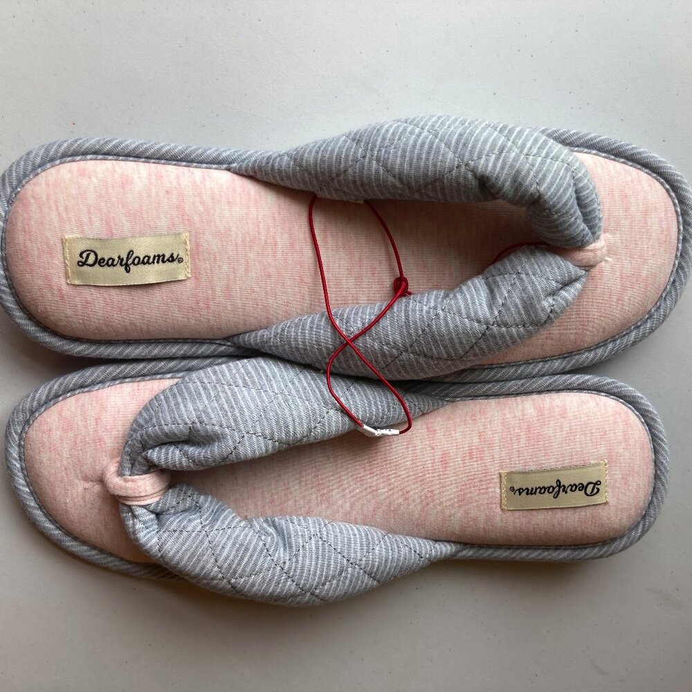 Dearfoams thong Beadroom Slippers (New)